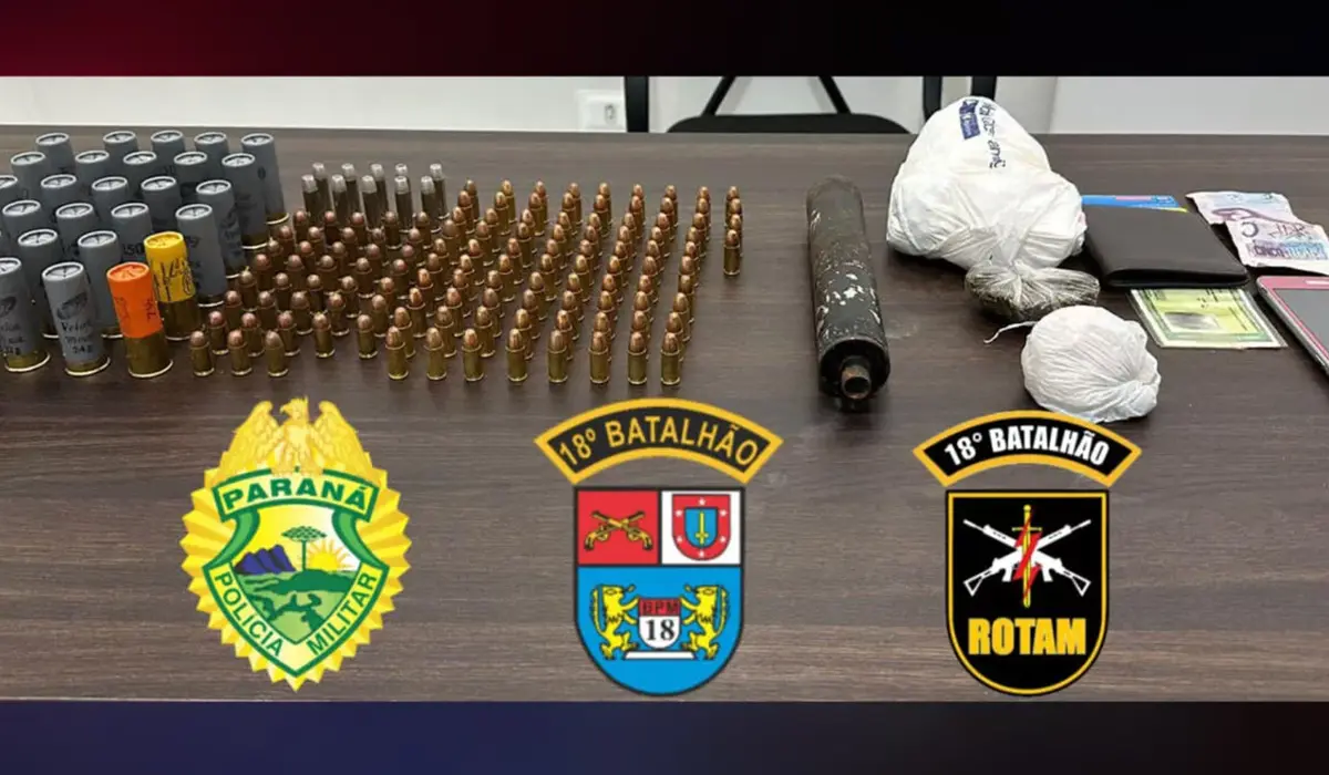 Anuncifacil Disparos em Cornélio Pm aprende arma e munições