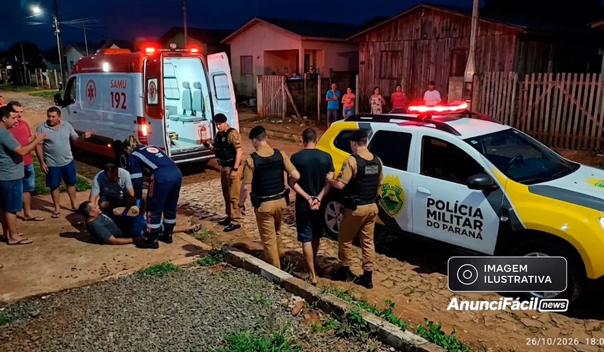 Homem é preso em São Jerônimo da Serra após agredir desafeto a pauladas na cabeça