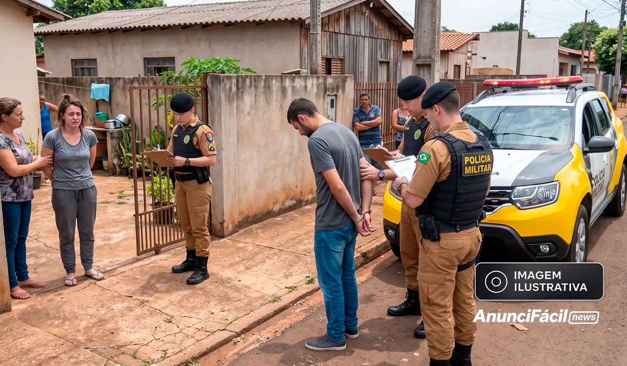 Homem é preso em Andirá após enforcar, agredir companheira e danificar residência