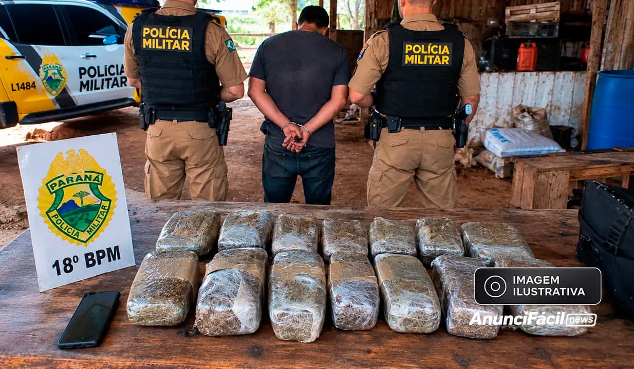 Homem é preso com mais de 12 kg de haxixe em propriedade rural de Barra do Jacaré