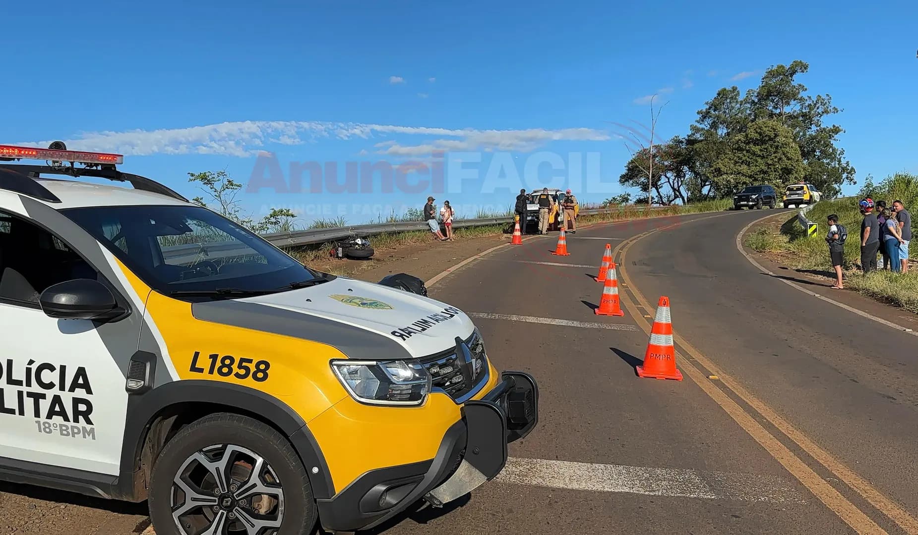Motociclista perde a vida em acidente na PR-160, próximo ao hospital regional de Cornélio Procópio