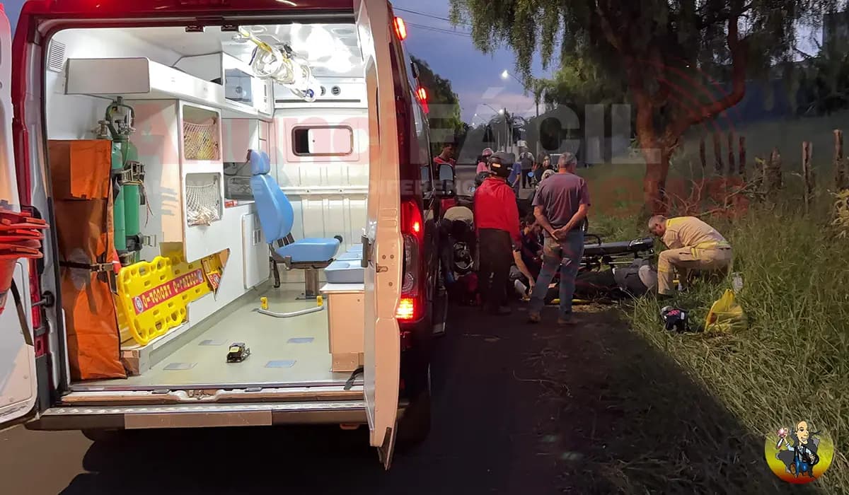 Jovem sofre queda de motocicleta próximo ao UTFPR em Cornélio Procópio
