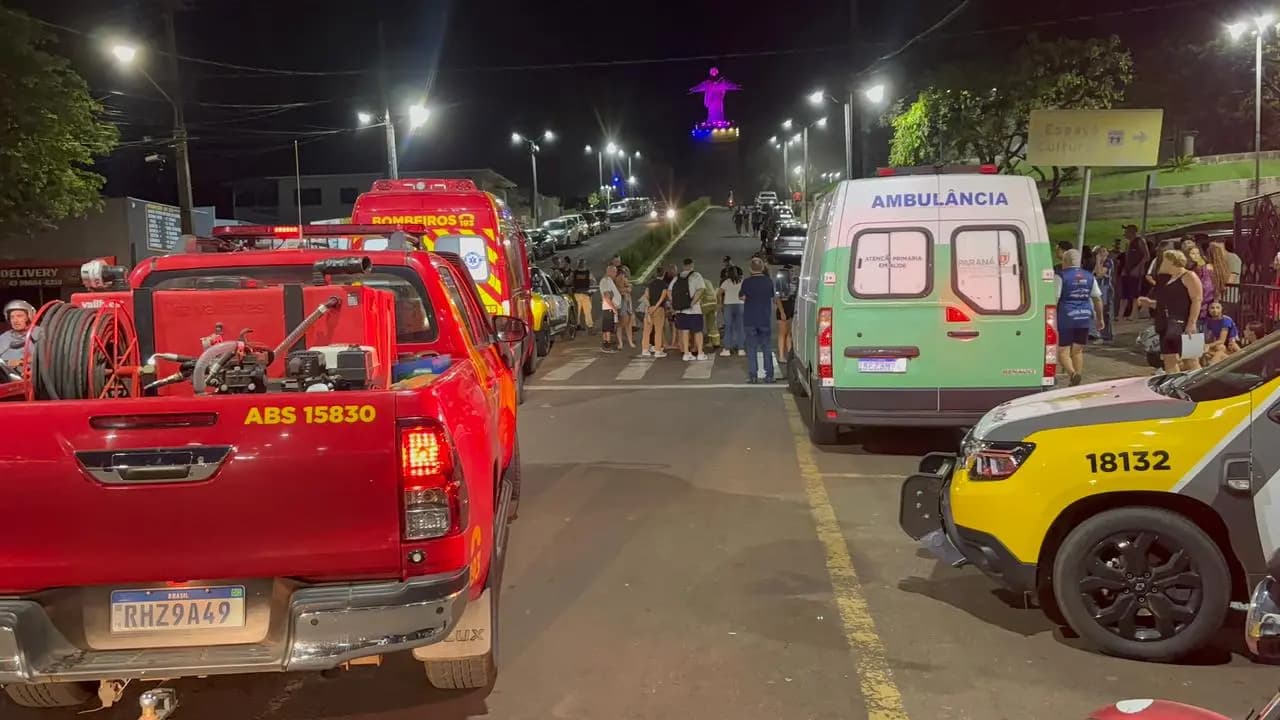 Idosa fica ferida após ser atropelada por motocicleta no centro de Cornélio Procópio