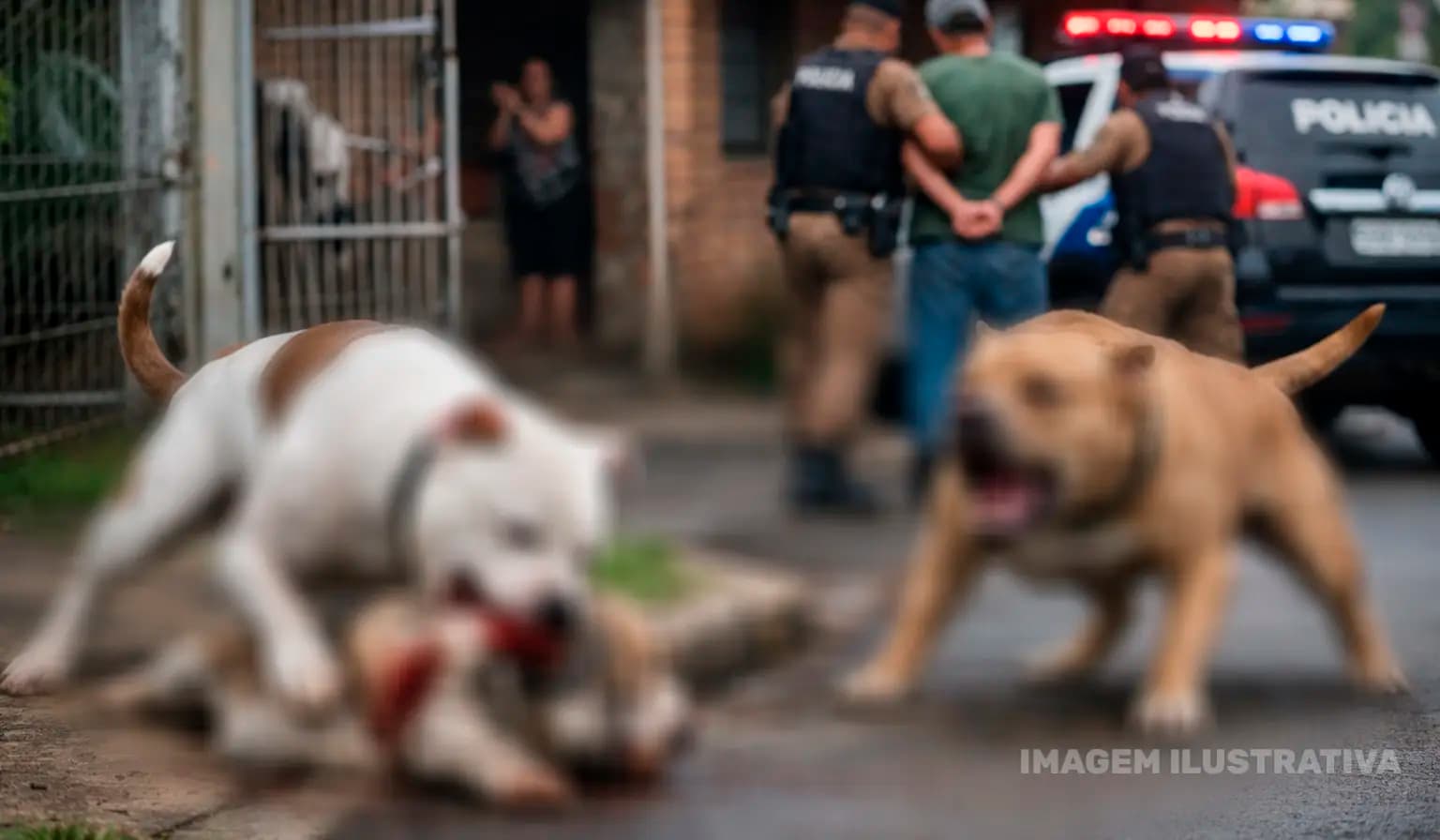 Pit Bulls soltos atacam animais e tutor é preso em São Sebastião da Amoreira