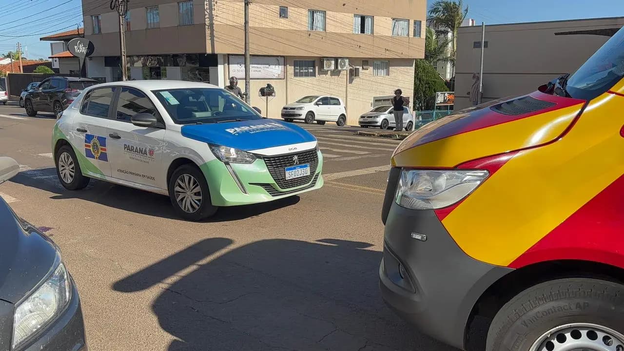Idosa de 71 anos fica ferida após atropelamento na Avenida Minas Gerais, em Cornélio Procópio