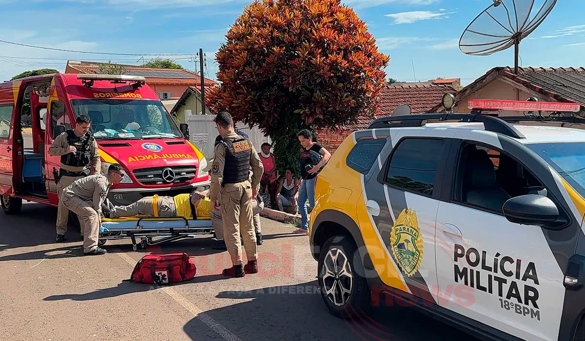 Motociclista sofre queda após atropelar cachorro no Jardim Figueira
