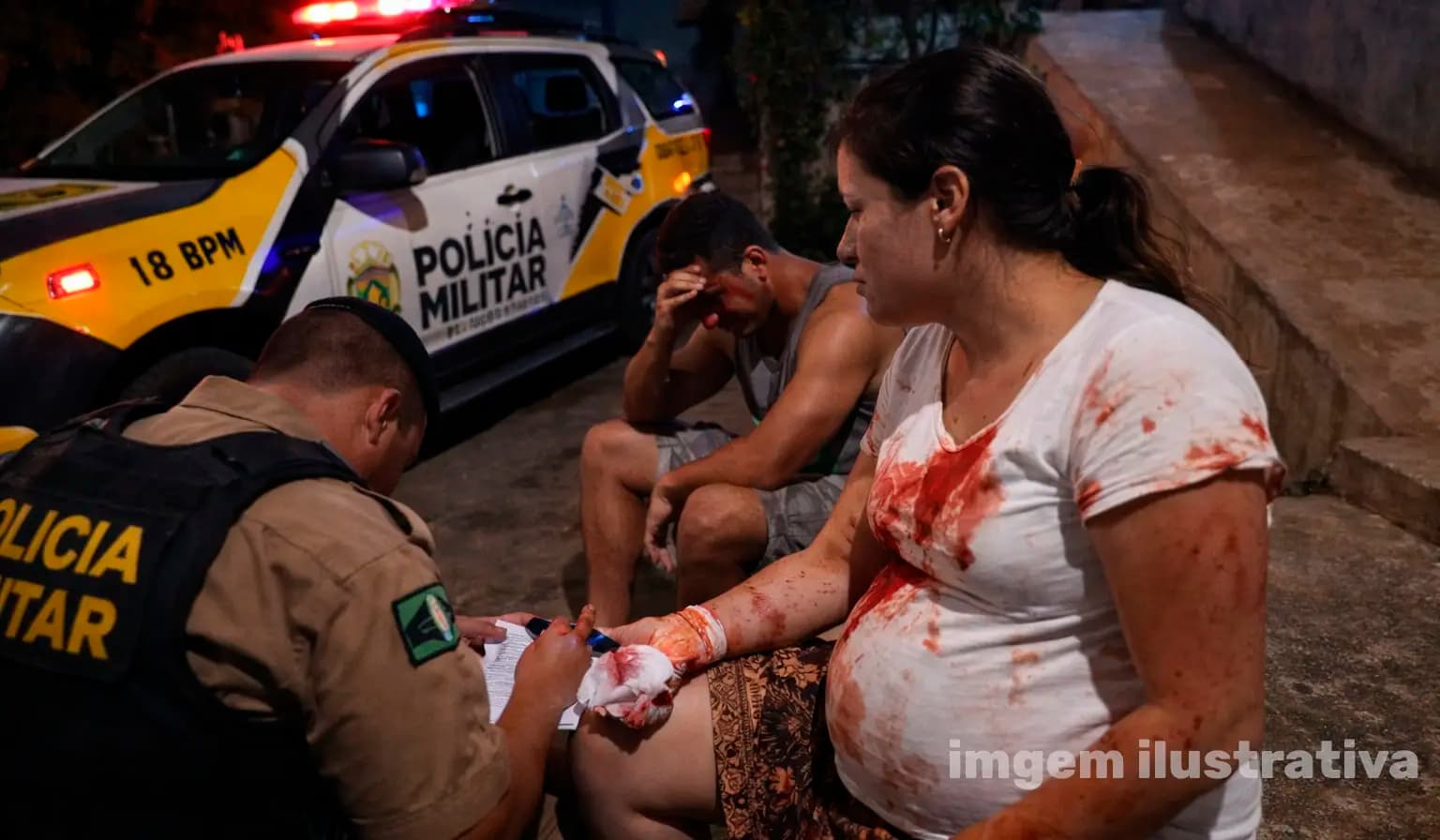 Santa Mariana: Gestante fica ferida após briga com o companheiro e caso é encaminhado à polícia