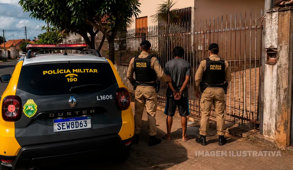 Homem é preso após invadir residência, furtar refrigerantes e ameaçar morador em Santa Mariana
