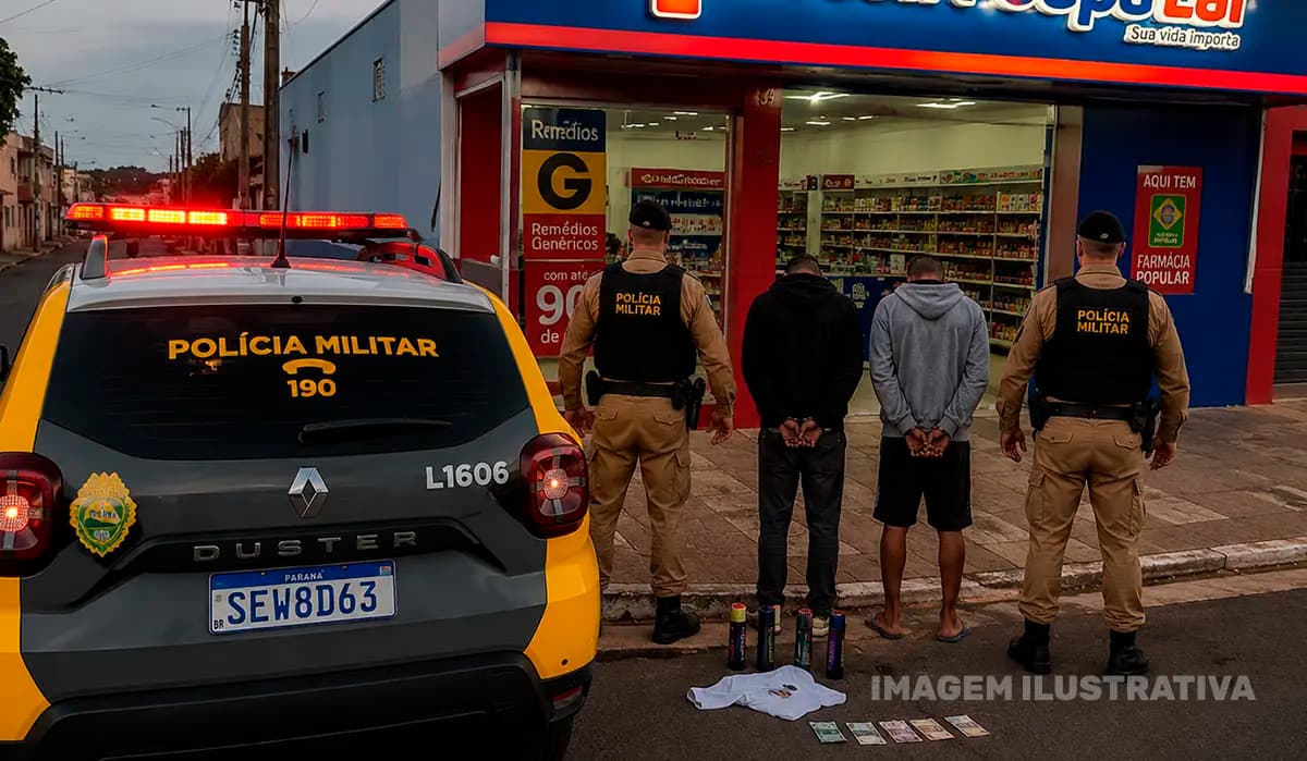 Dupla é presa após furto em farmácia no centro de Cornélio Procópio