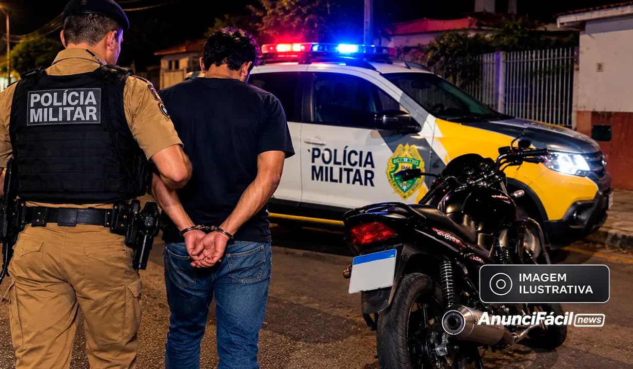 Motociclista é preso com porção de maconha durante patrulhamento em Cornélio Procópio