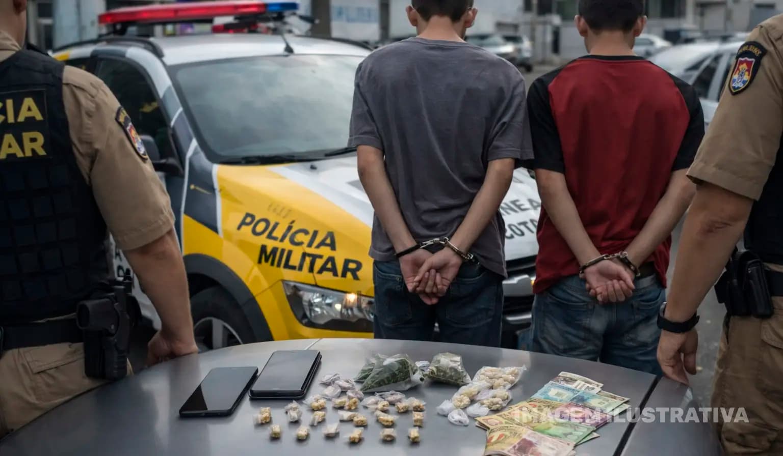 Adolescentes são apreendidos com drogas após denúncia na Vila São Pedro em Bandeirantes