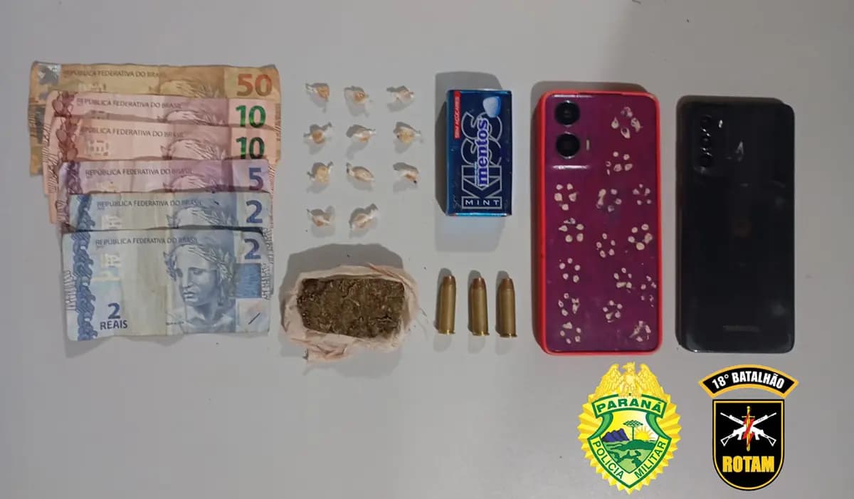 Bandeirantes: Polícia Militar Apreende Menor e Prende Mulher Suspeitos de Tráfico de Drogas na Vila São Pedro