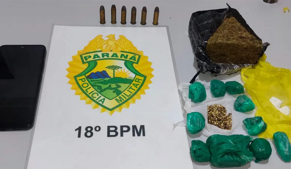 Homem é preso após roubo e apreensão de drogas e munições em São Jerônimo da Serra