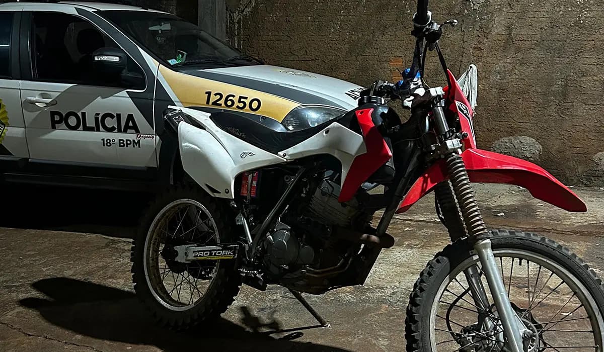 Santa Amélia: Motociclista tenta fugir da polícia e tem moto apreendida