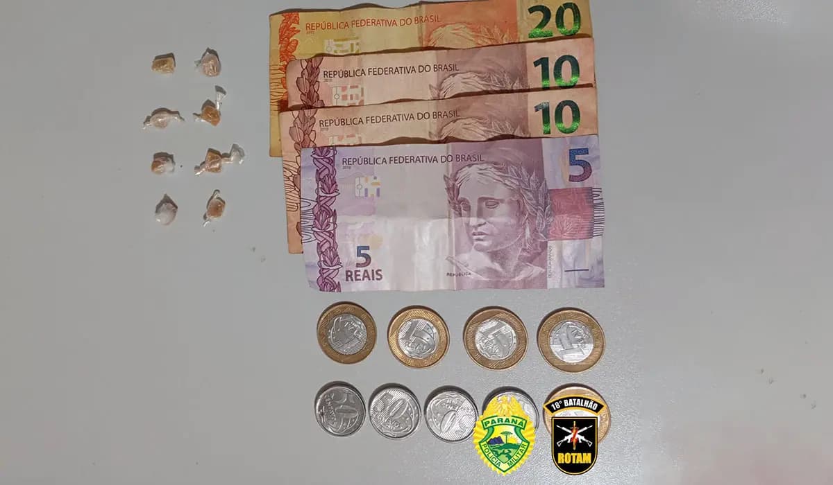Polícia Militar flagra suspeito com drogas em Bandeirantes