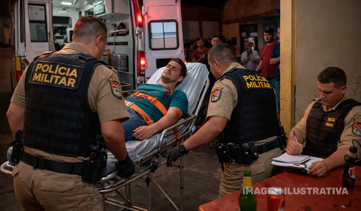 Homem é esfaqueado durante discussão em bar em Congonhinhas