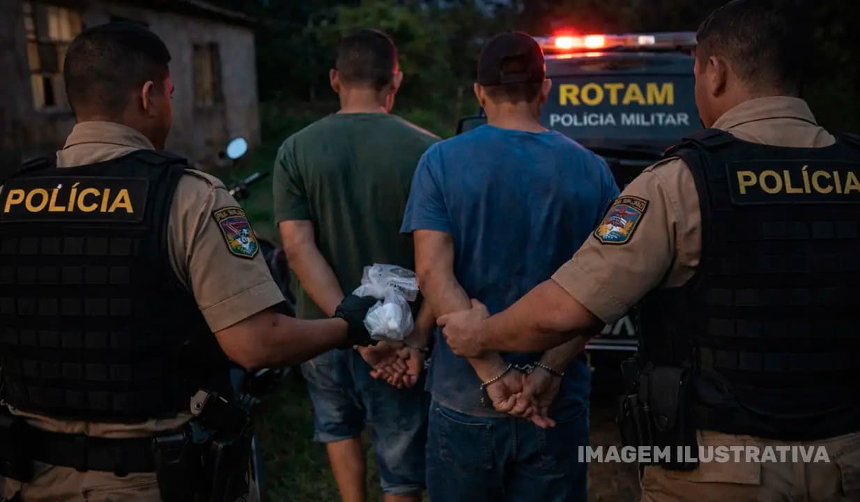 Dois homens são presos com cocaína após tentativa de fuga em São Jerônimo da Serra