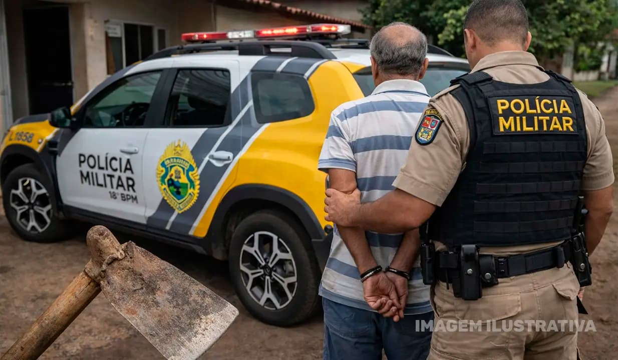 Homem é preso após agredir vítima com golpe de enxada em Assaí