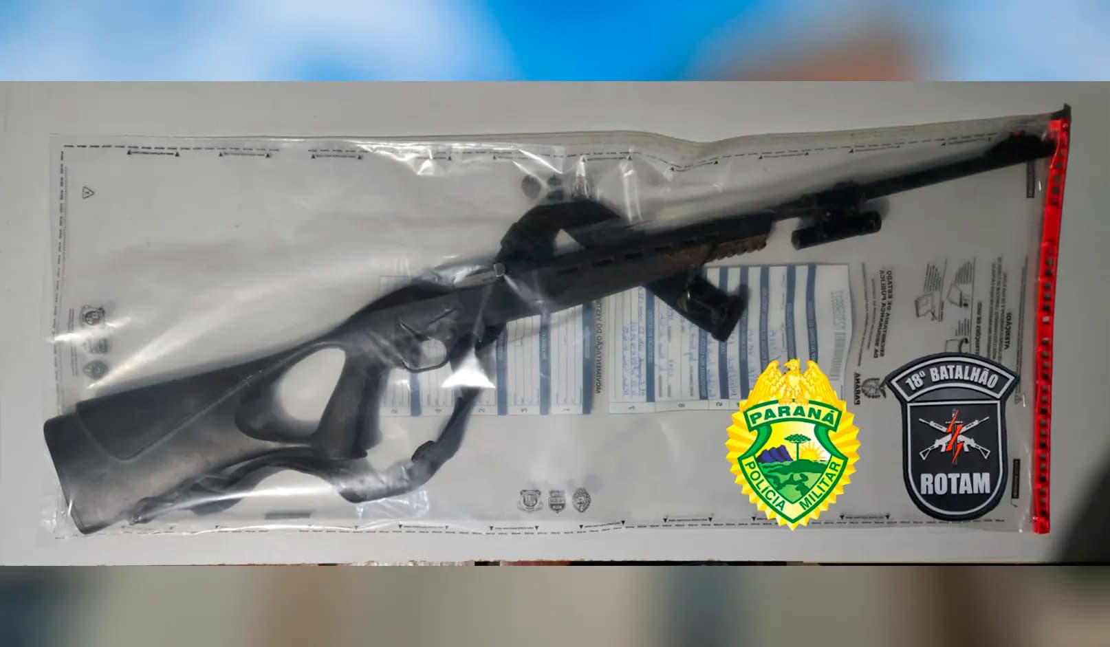 Espingarda irregular é apreendida pela PM em Bandeirantes