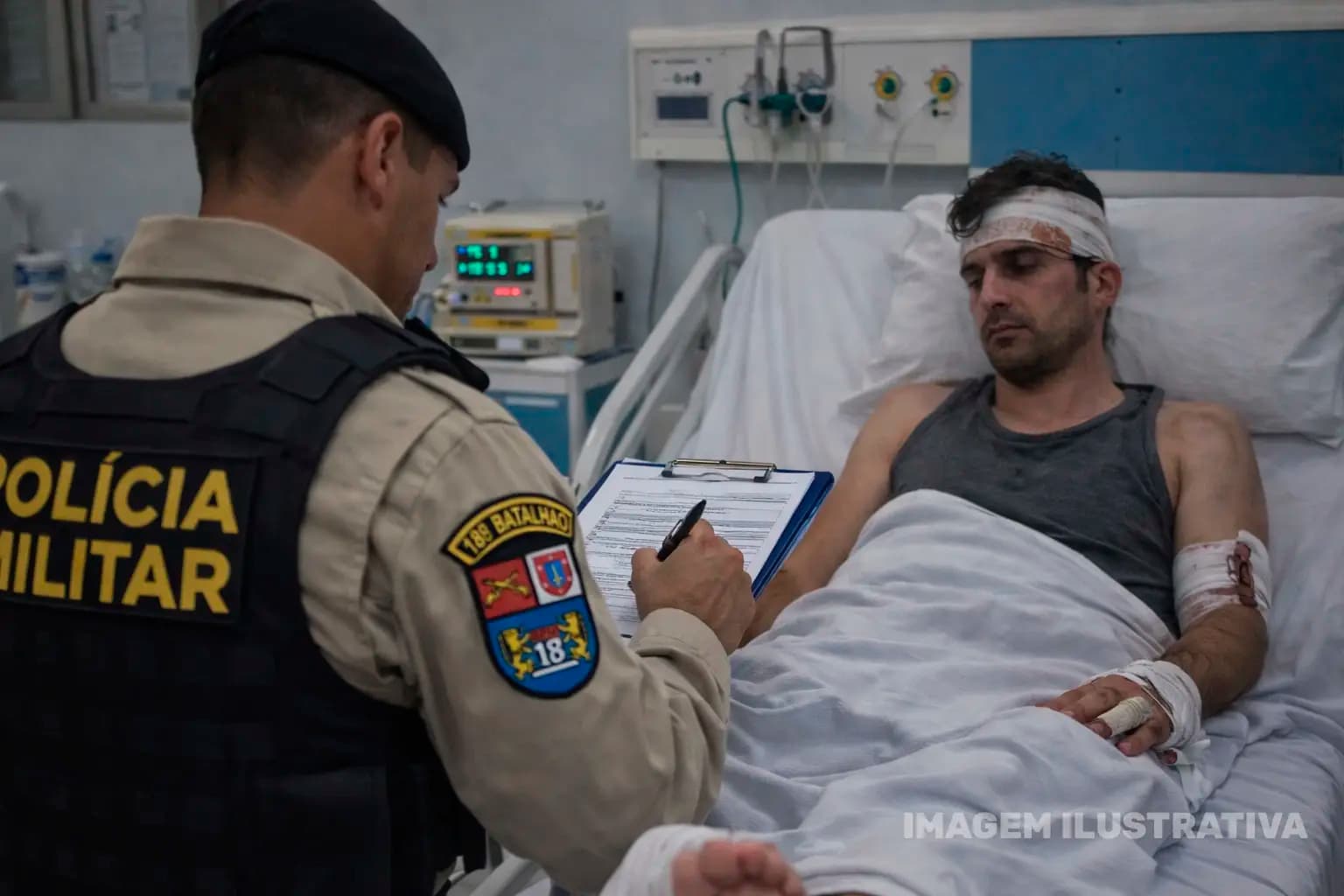 Homem ferido dá entrada em hospital e ocorrência é registrada pela polícia militar em Andirá