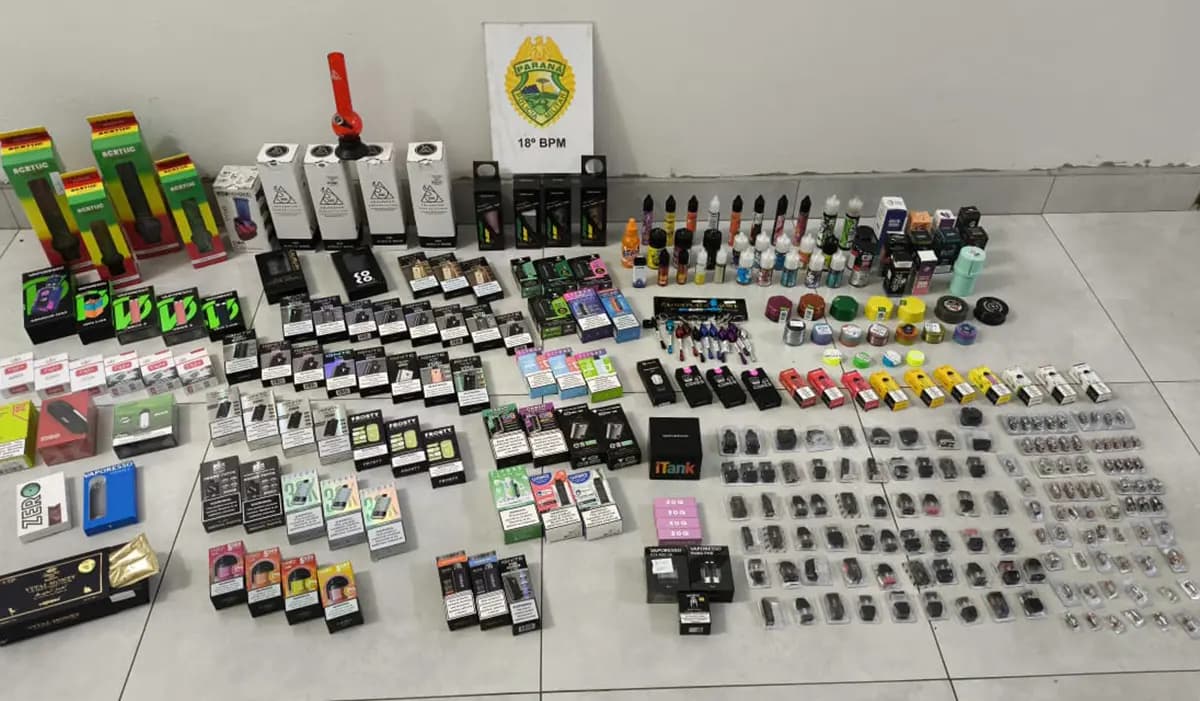 Tabacaria é Alvo de Operação AIFU em Cornélio Procópio e Produtos Irregulares São Apreendidos