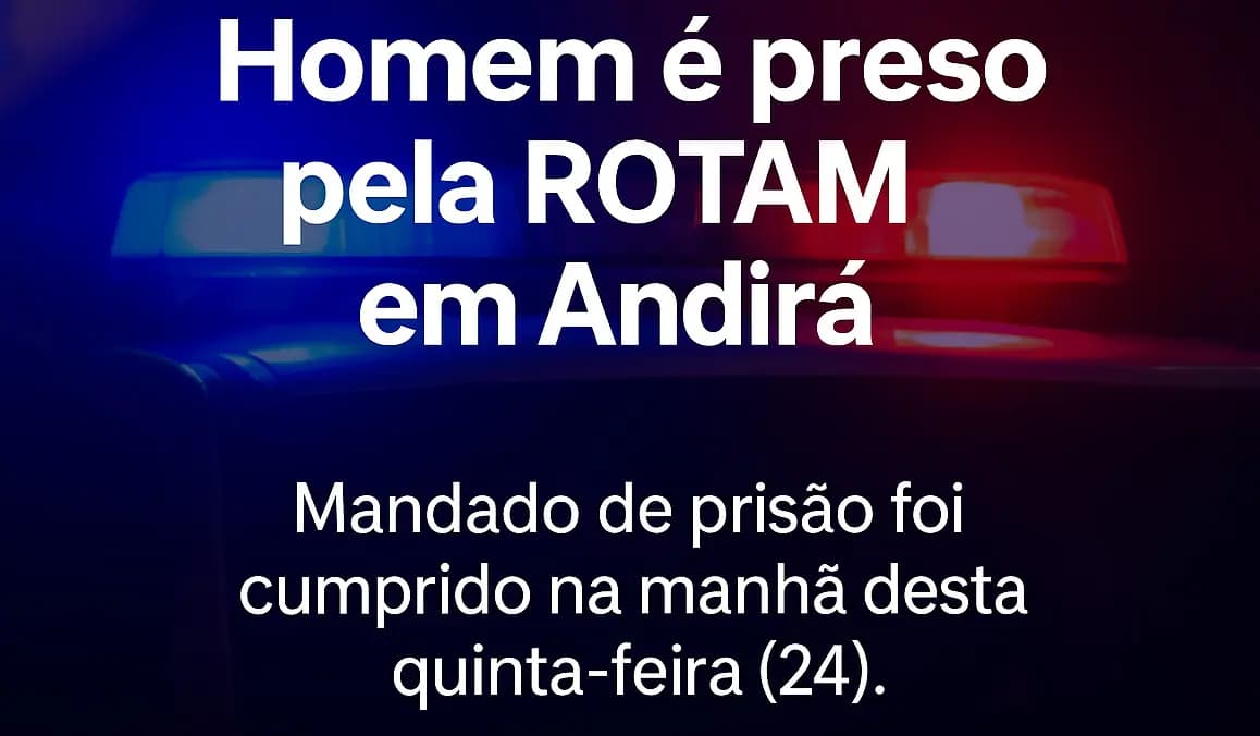 Morador de Cornélio Procópio é preso em Andirá após ser reconhecido durante patrulhamento da ROTAM