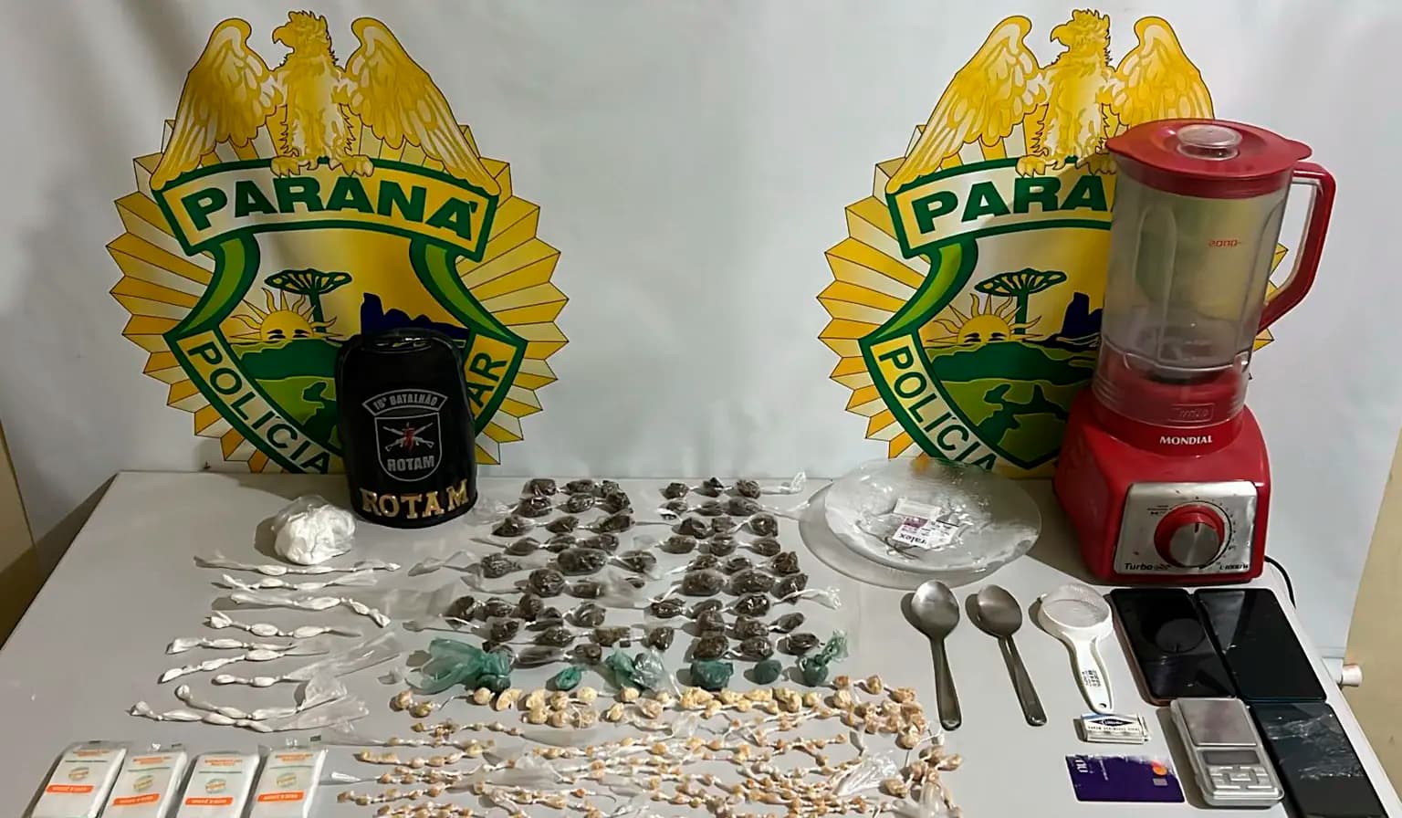 ROTAM apreende grande quantidade de drogas e prende três homens em Santa Cecília do Pavão