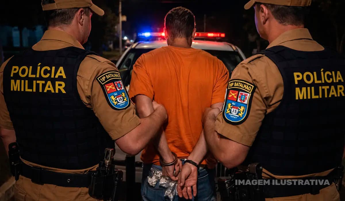Homem é preso por tráfico de drogas durante patrulhamento em Nova América da Colina