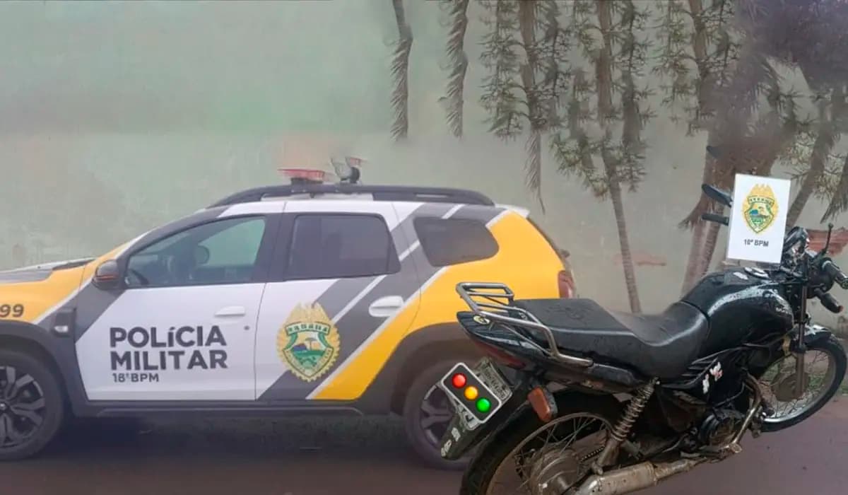 MOTOCICLETA FURTADA É RECUPERADA PELA POLÍCIA MILITAR EM CORNÉLIO PROCÓPIO