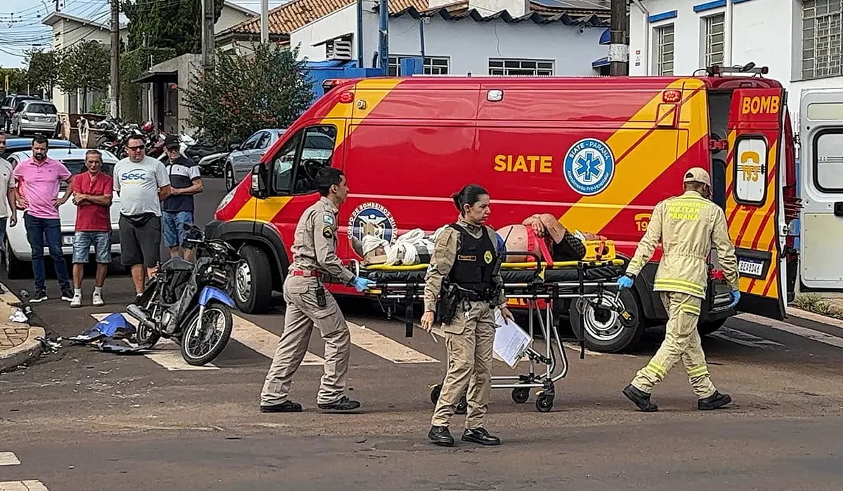 Motociclista Fica Ferido Após Colisão com Jeep na Avenida Minas Gerais