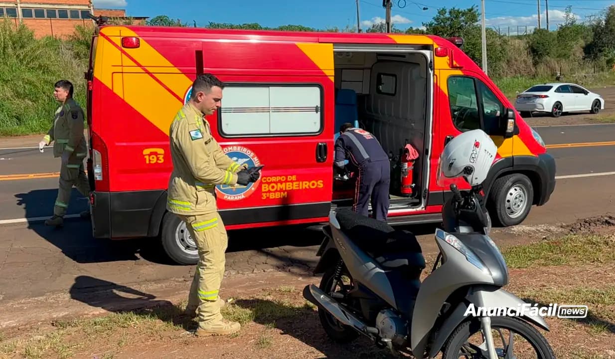 Motociclista fica ferida após colisão com Nissan Kicks na BR-369