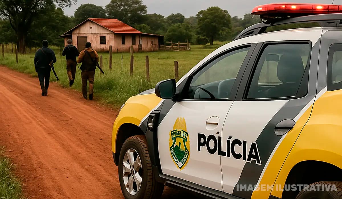 Assaltantes armados invadem sítio, roubam celulares, relógios, dinheiro e levam carro em São Sebastião da Amoreira