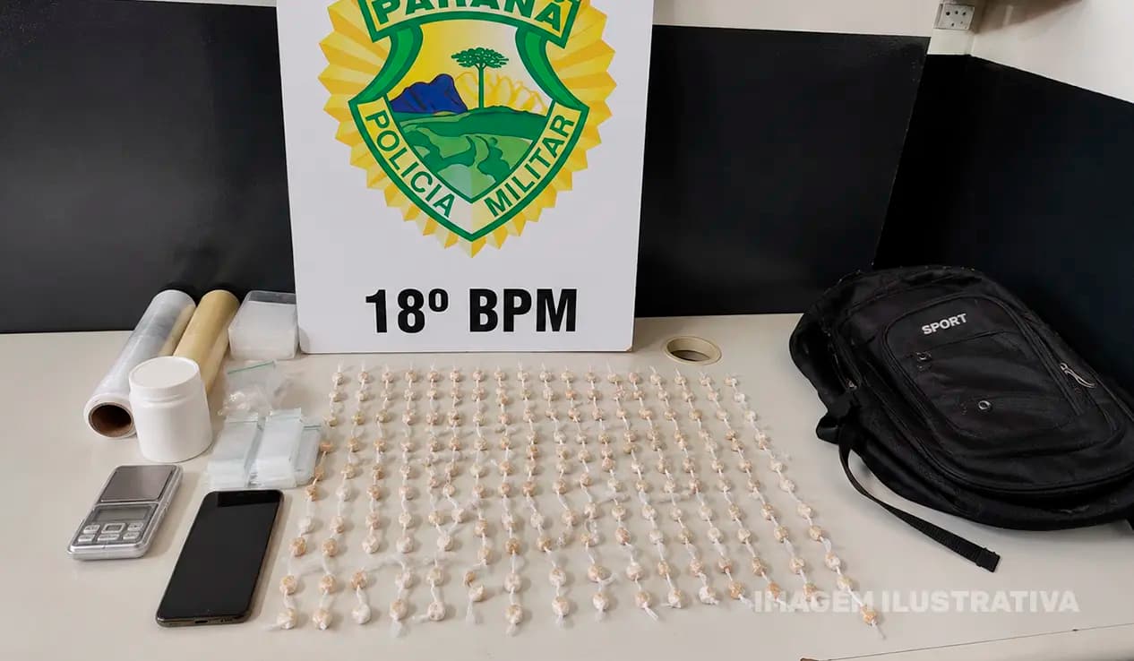 Polícia apreende 62 pedras de crack e prende suspeito por tráfico em Santa Mariana