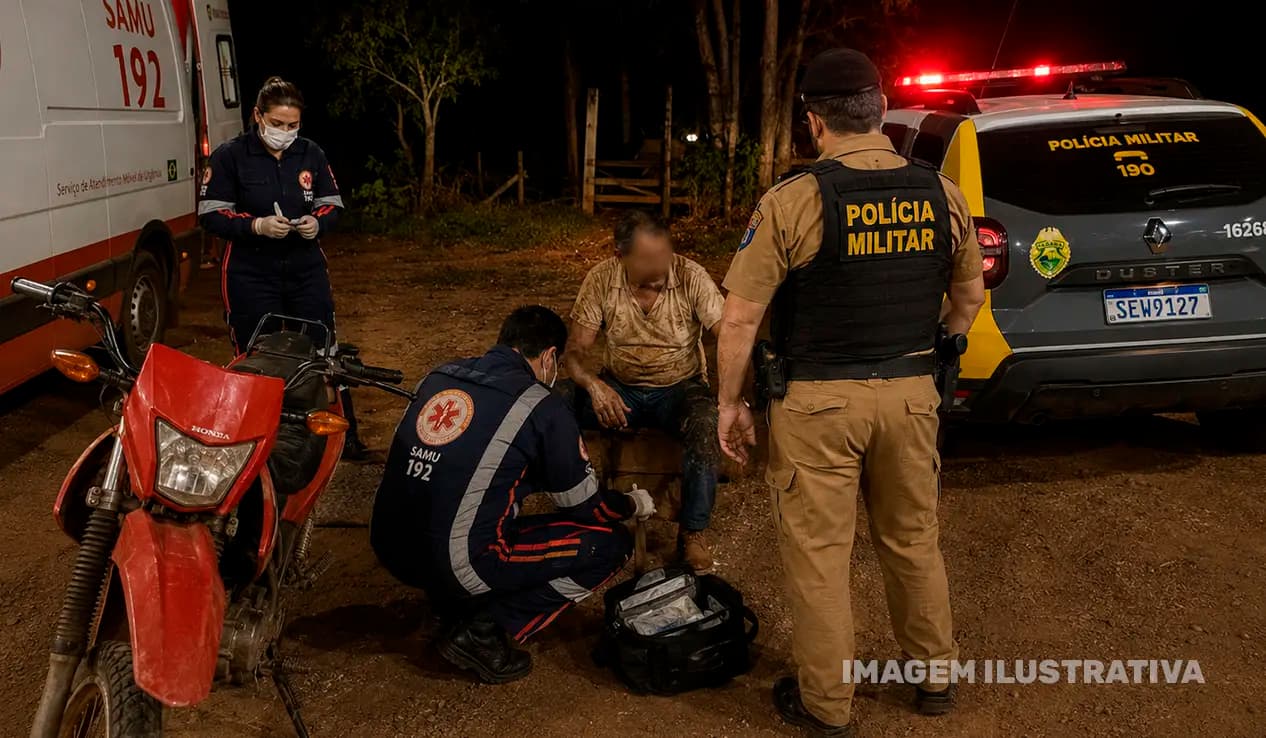 Homem é brutalmente agredido durante assalto em área rural de Bandeirantes