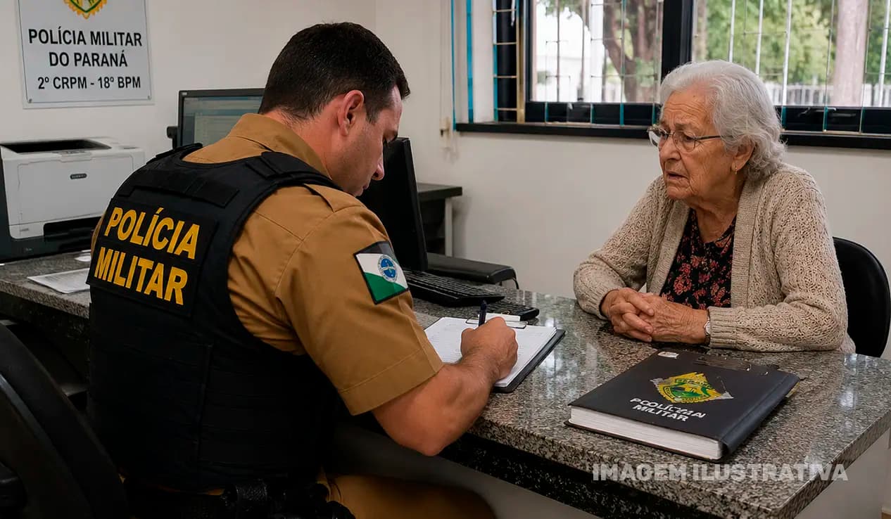 Idosa denuncia golpe após falsos prestadores entrarem em residência em Itambaracá