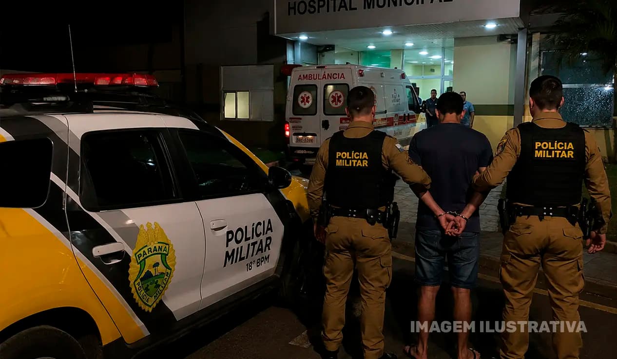 Homem é esfaqueado durante discussão em bar e suspeito é preso em São Jerônimo da Serra