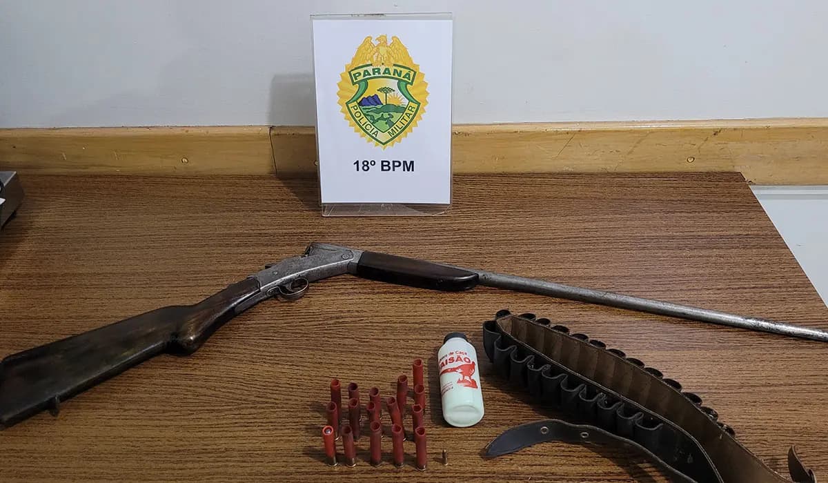 Morador Embriagado Dispara Arma de Fogo em Santa Mariana