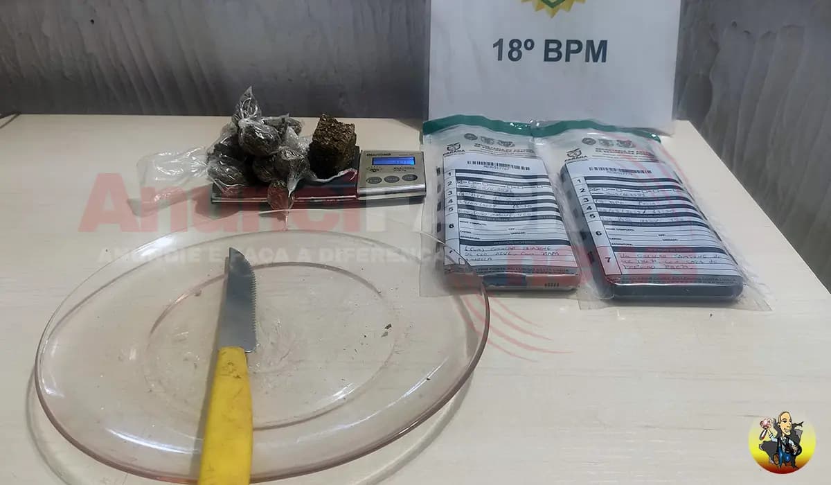 Menor é apreendido e homem é preso por tráfico de drogas em Cornélio Procópio