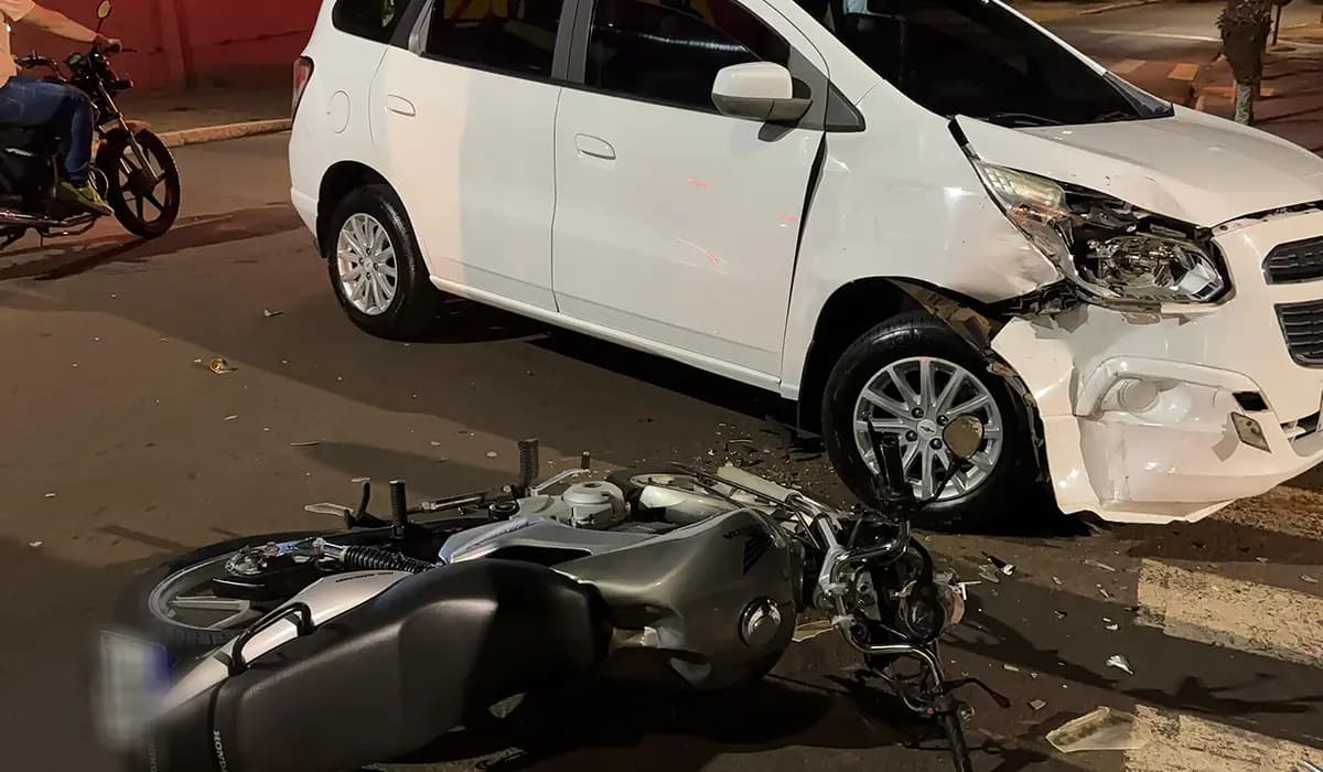 Motociclista Fica Ferido em Colisão na Avenida Paraíso em Cornélio Procópio