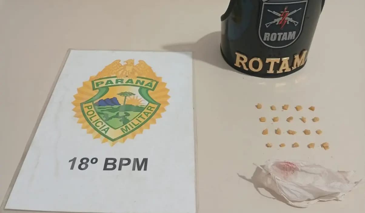 Menor é apreendido com 20 porções de crack em Cornélio Procópio