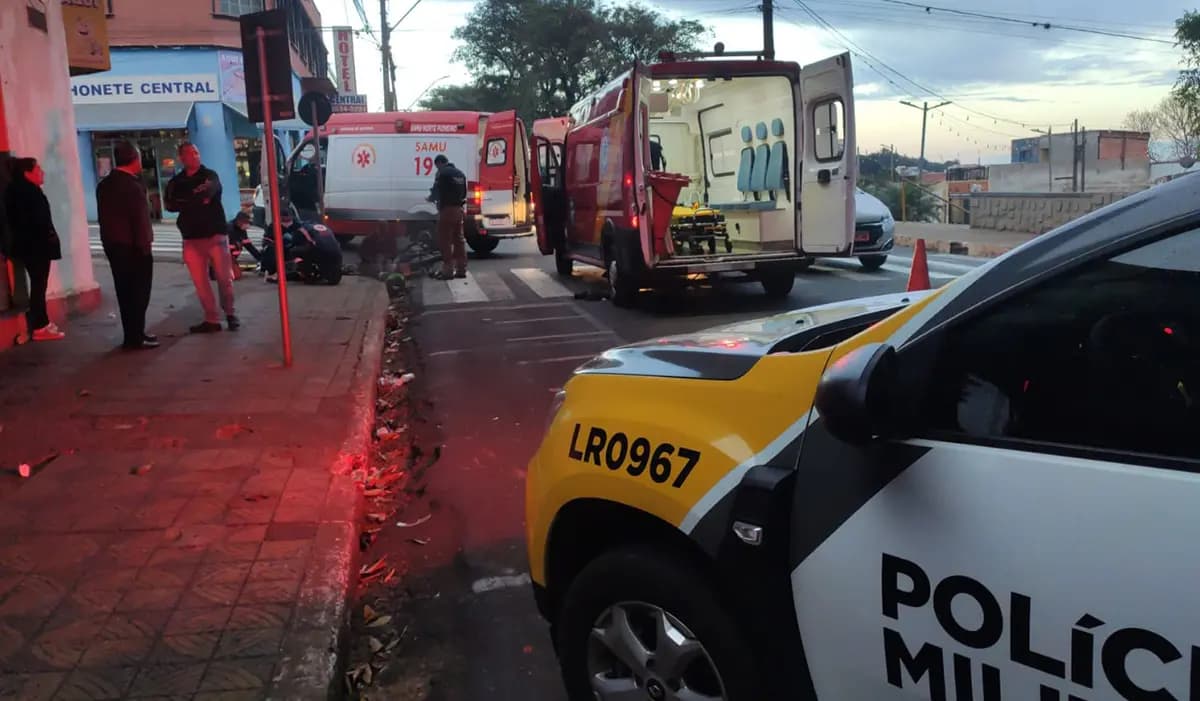 Colisão Entre Motocicletas Deixa Três Feridos em Cornélio Procópio