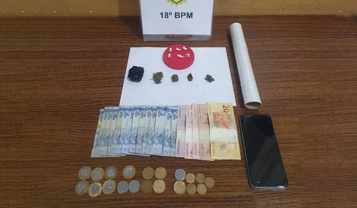 Polícia Militar aborda suspeito e localiza drogas em residência na Rua Portugal em Cornélio Procópio
