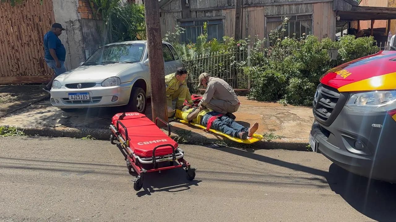 Homem é atropelado pelo próprio carro após veículo descer sozinho de garagem em Cornélio Procópio