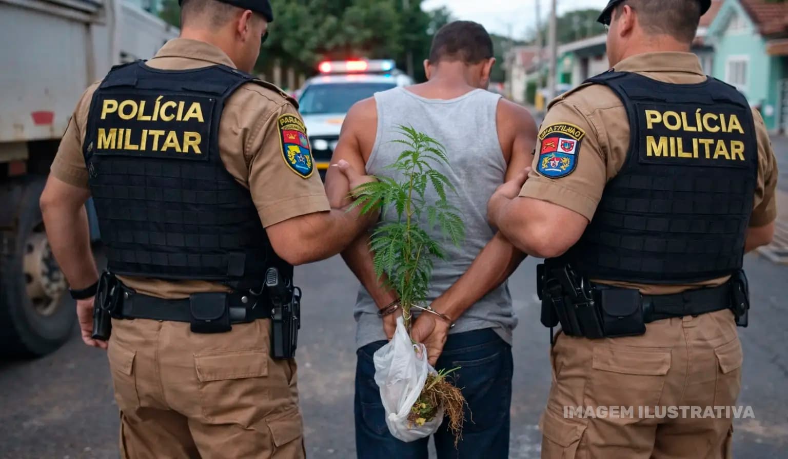 Homem é preso com pé de maconha durante patrulhamento em Santa Mariana
