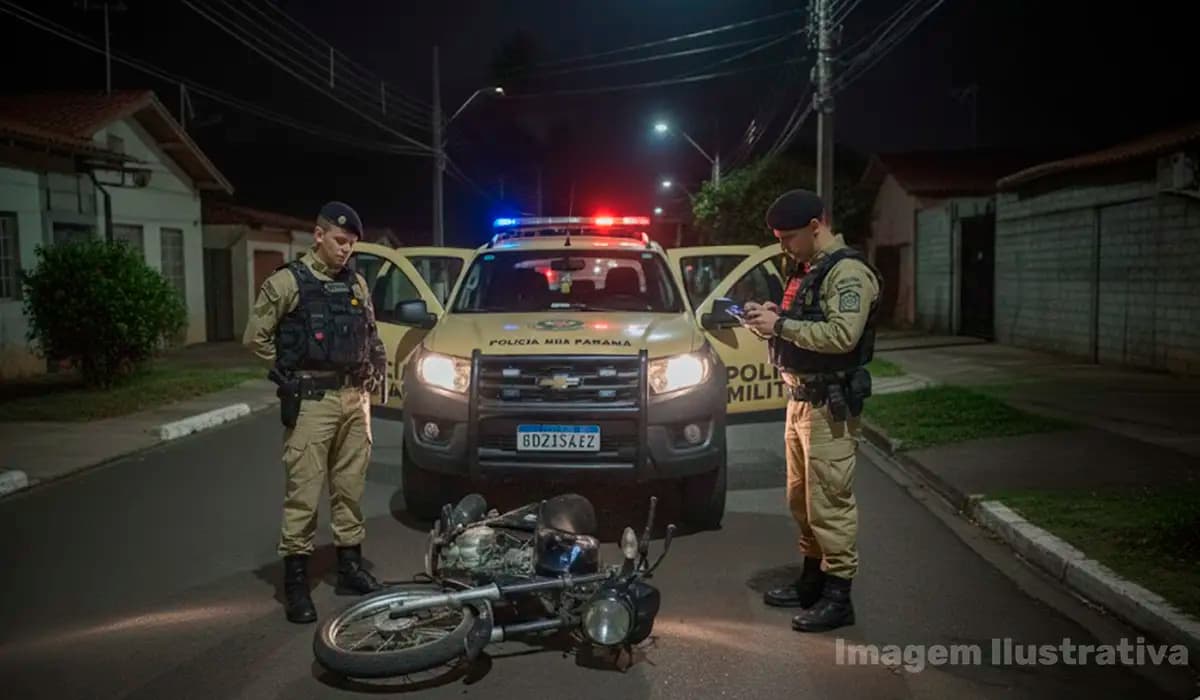 Polícia Militar recupera motocicleta furtada após abandono em Bandeirantes