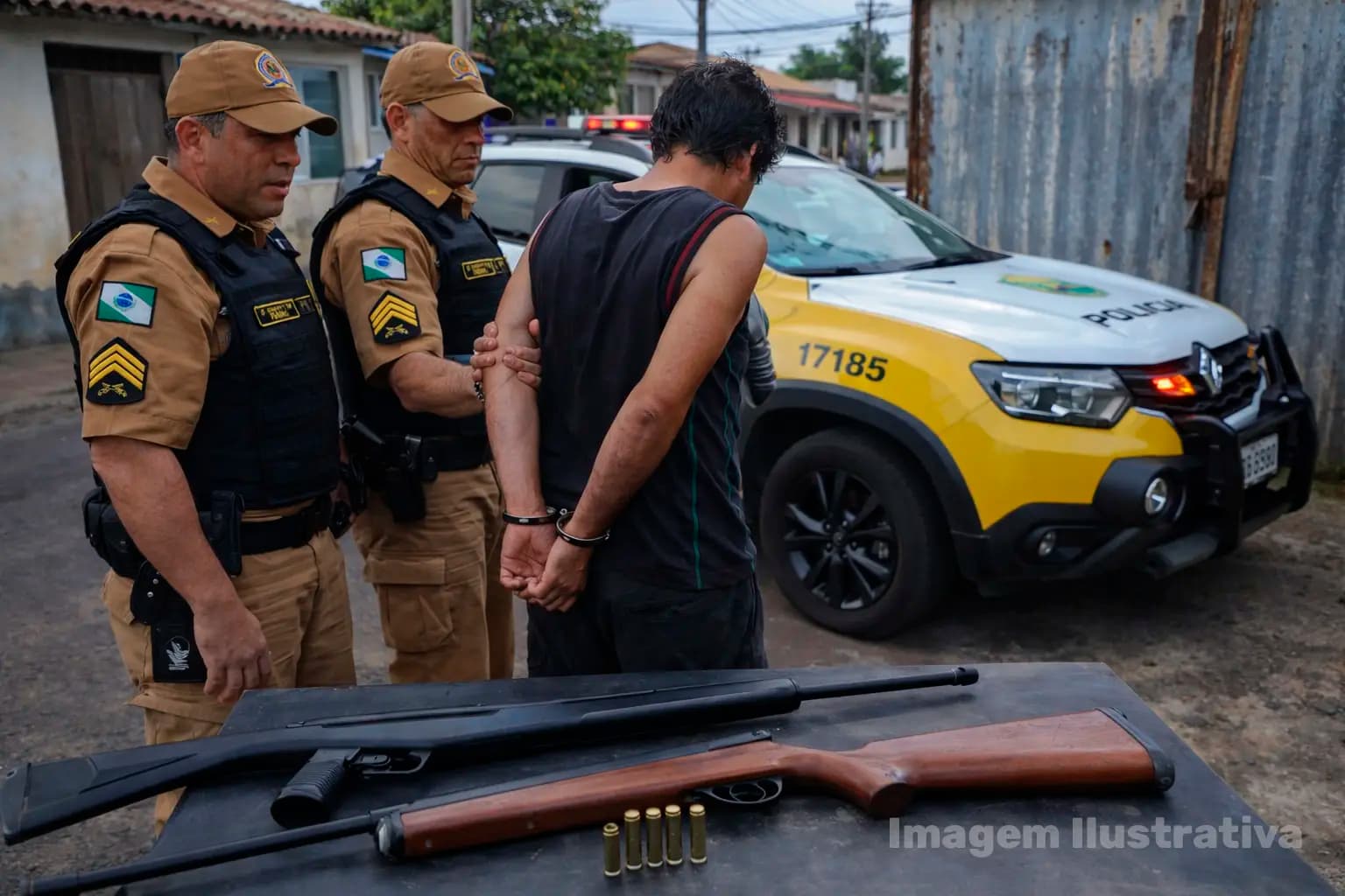 Polícia militar apreende armas e munições após ameaça entre irmãos