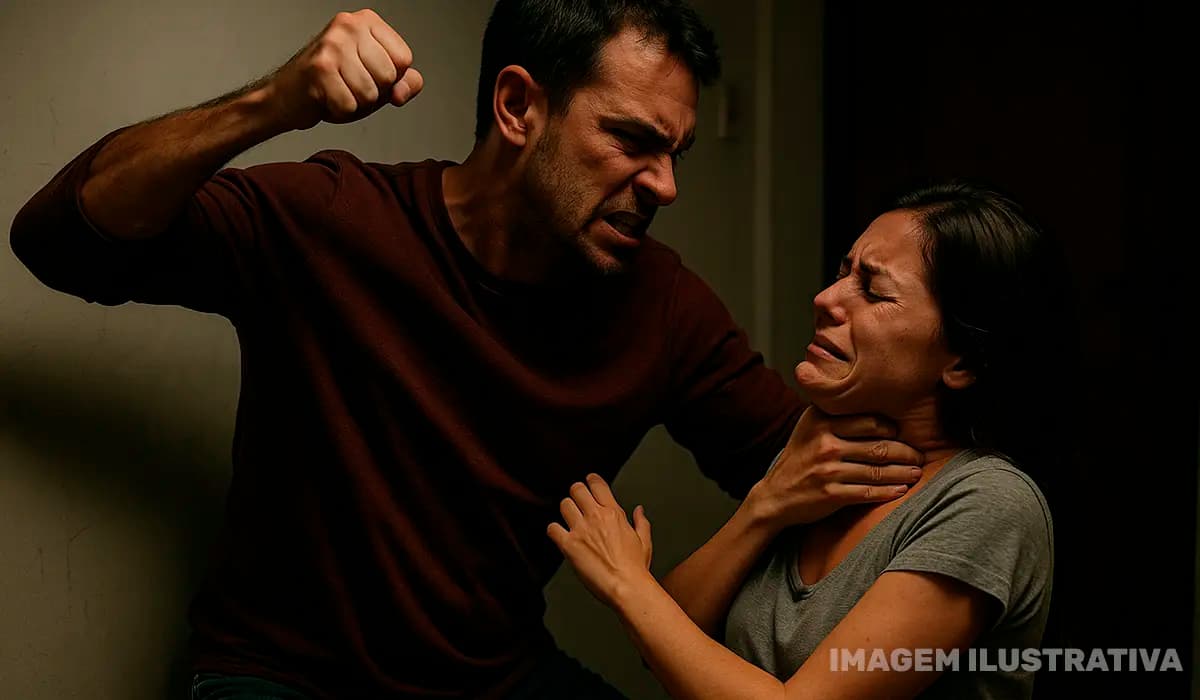 Mulher é agredida e sofre tentativa de enforcamento, marido é detido após tentar fugir em Bandeirantes