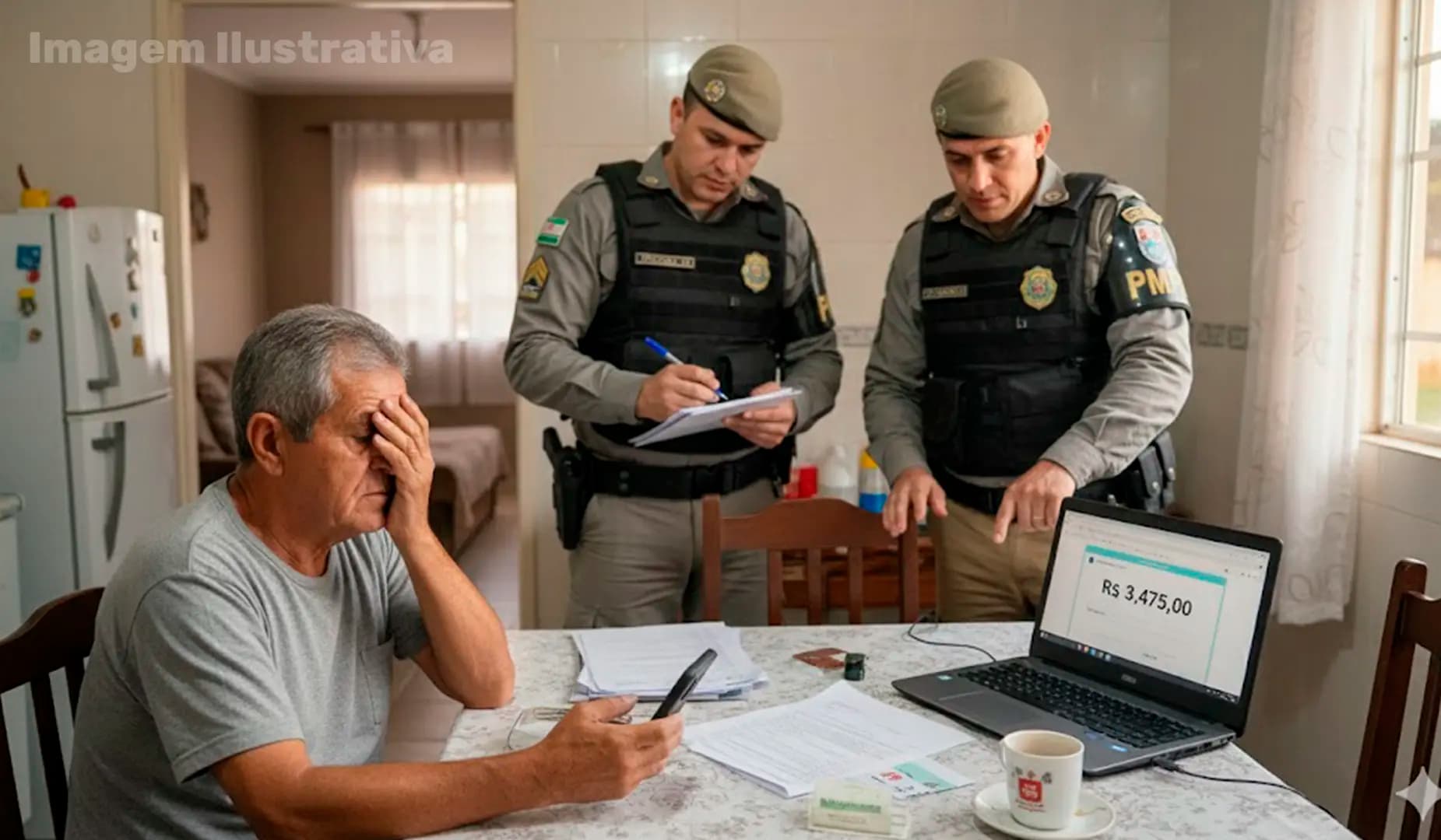 Morador cai em golpe bancario por telefone e faz PIX de R$ 3.475 em Nova Santa Barbara