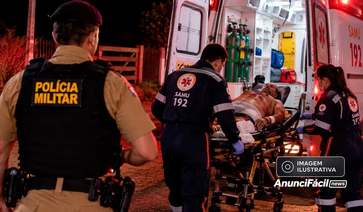 Homem fica gravemente ferido após ataque com arma branca em São Jerônimo da Serra