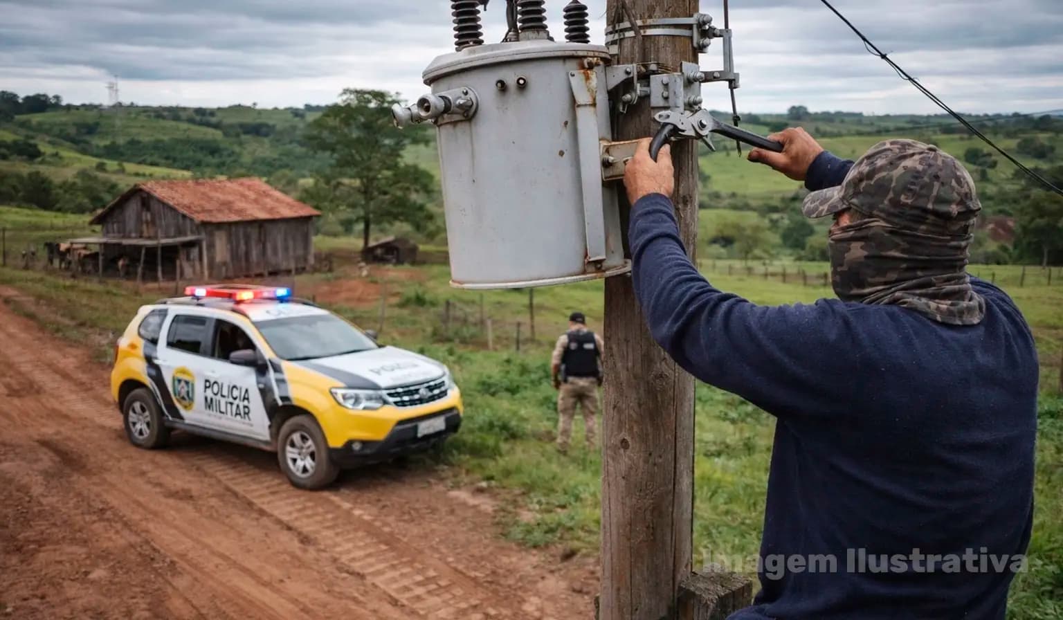São Sebastião da Amoreira: Transformador de energia é furtado de sítio na zona rural
